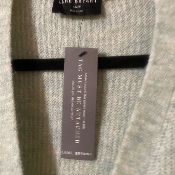 Lane Bryant Soft Sea Green (18/20) V-neck Knit Cozy-core Sweater Dress - Picture 6 of 13